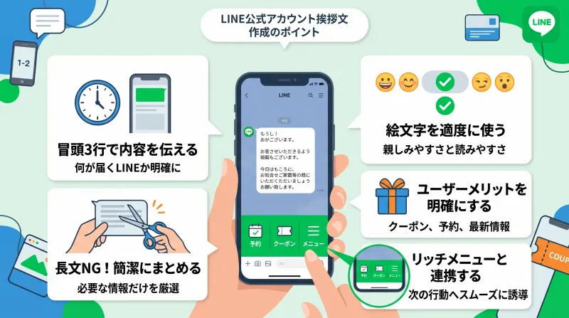 LINE公式アカウントの挨拶文を作るときのポイント