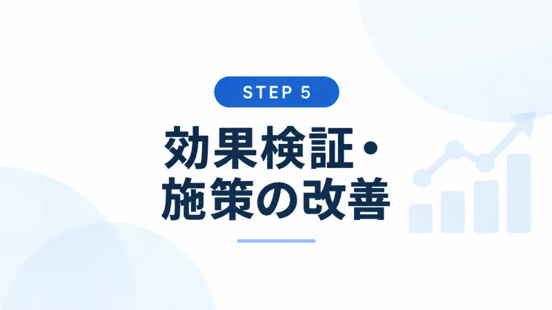 ステップ5:効果検証・施策の改善(効果を確認して改善する)